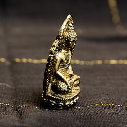 薬師如来　二重円光付き　バイシャジヤグル　仏像　坐像　Bhaishajyaguru　ミニ神像 - サブ3