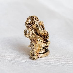 ガネーシャ 坐像 円光付き Ganesha ミニ神像