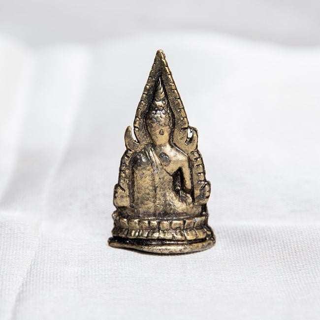 釈迦如来 シャカムニ　ブッダ　上座部仏教スタイル　坐像　仏像　Shakyamuni Buddha　ミニ神像 4 - 像背面の様子