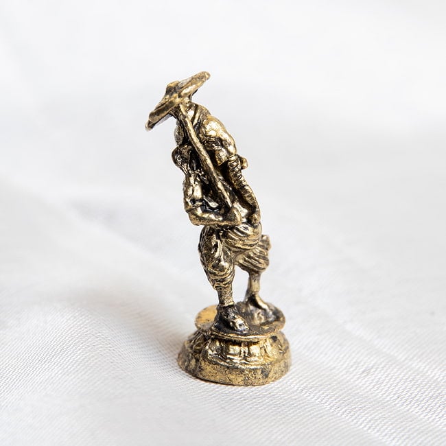 傘をさす　ガネーシャ　立像　Ganesha　ミニ神像 3 - 向かって左側面からの様子