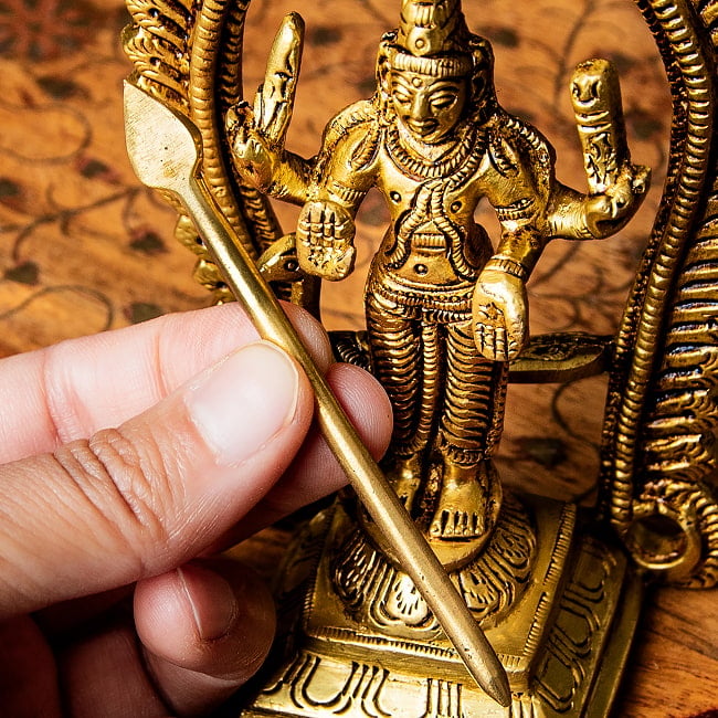 ムルガン　カルティケーヤ　スカンダ　軍神　Murugan / Kartik　高さ：約12cm 10 - ヴェルは取り外せます。腕の内側に立てかけて持たせてあげてください