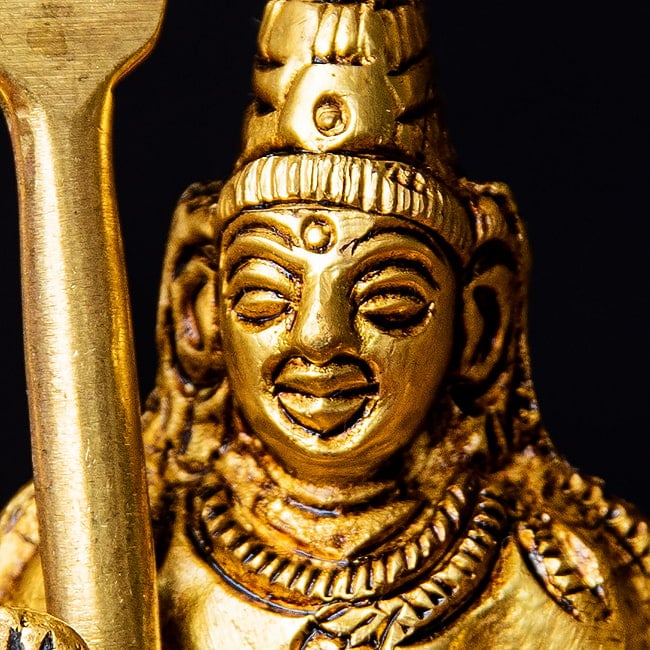 ムルガン　カルティケーヤ　スカンダ　軍神　Murugan / Kartik　高さ：約12cm 2 - 顔の拡大写真です