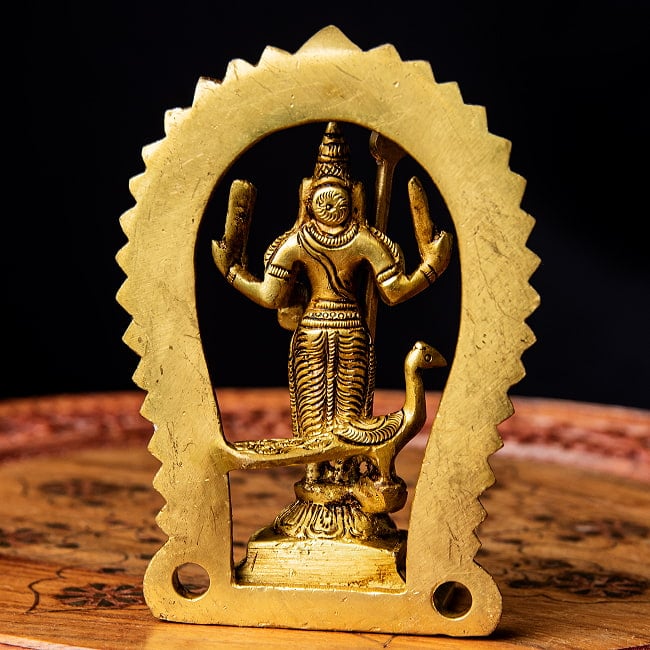 ムルガン　カルティケーヤ　スカンダ　軍神　Murugan / Kartik　高さ：約12cm 9 - 背面の様子