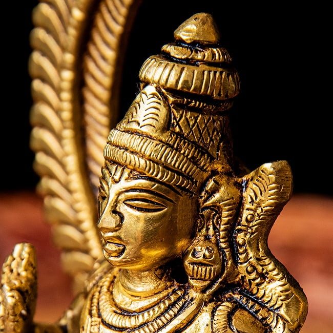 アイヤッパン　/アイヤナール　南インドで信仰される純潔の神　Ayyappan　高さ：約14.5cm 10 - 横顔を見てみました