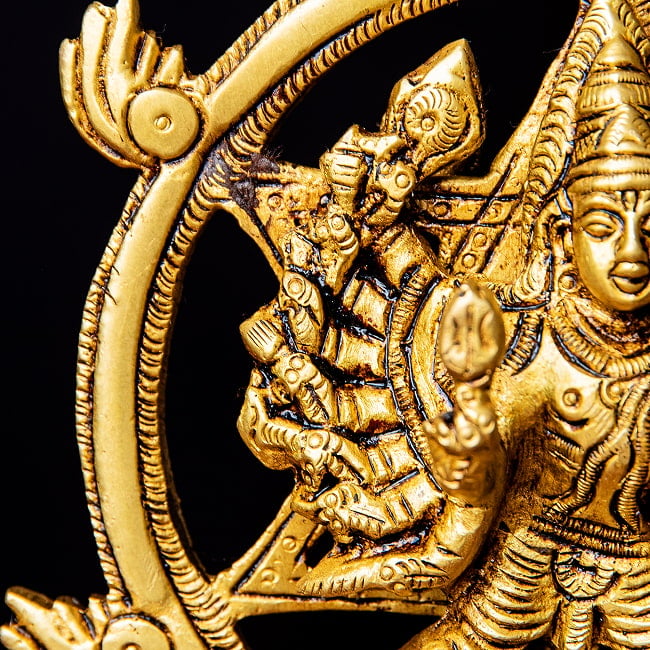 スダルシャナ・チャクラ・プルシャ　/　チャクラペルマール　ヴィシュヌ神の武器「チャクラ」の擬人化 　Sudarshana Chakra Purusha 高さ：約17cm 3 - 武器を沢山持っています。