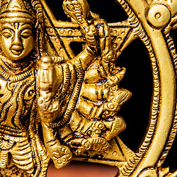 スダルシャナ・チャクラ・プルシャ / チャクラペルマール ヴィシュヌ神の武器「チャクラ」の擬人化 Sudarshana Chakra Purusha 高さ:約17cm - サブ4