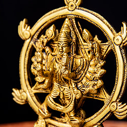 スダルシャナ・チャクラ・プルシャ　/　チャクラペルマール　ヴィシュヌ神の武器「チャクラ」の擬人化 　Sudarshana Chakra Purusha 高さ：約17cm - サブ5