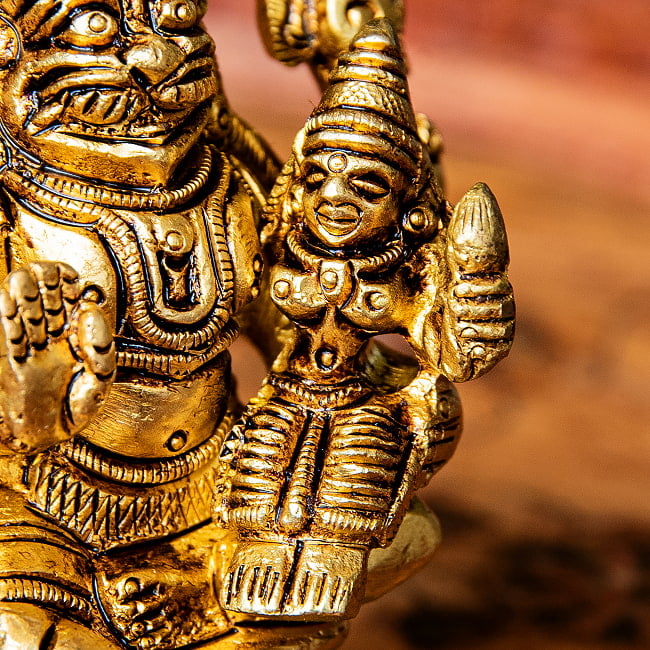ナラシンハ・ラクシュミー　　ヴィシュヌの化身　Narashimha Lakshmi 高さ：約8.5cm 5 - ラクシュミーを正面から見てみました