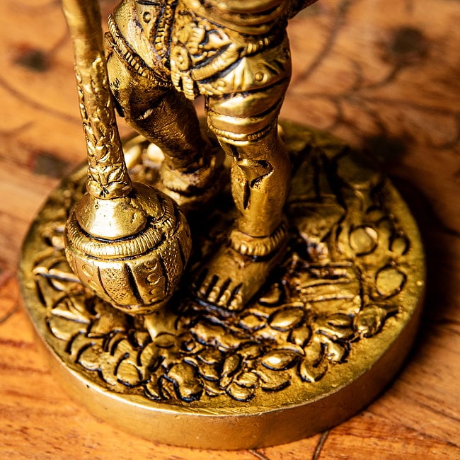 バーフバリ・ハヌマーン　金剛力のハヌマーン　ハヌマン　Bahubali Hanuman立像　高さ：約10.5cm 6 - 足元の様子です。コンパクトな台座ながら安定感が抜群です。