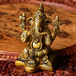 ガネーシャ 座りガネーシャ像 Ganesha なめらかな美しい仕上げ 高さ:約8cm - サブ2