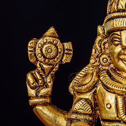 バラジ / ヴェンカテーシュヴァラ ヴィシュヌ神 立像 Balaji /Venkateshvara Vishnu ブラス製 高さ:約14cm - サブ4