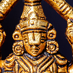 バラジ / ヴェンカテーシュヴァラ ヴィシュヌ神 立像 Balaji /Venkateshvara Vishnu ブラス製 高さ:約10.5cm - サブ2