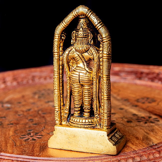 バラジ / ヴェンカテーシュヴァラ ヴィシュヌ神 立像 Balaji /Venkateshvara Vishnu ブラス製 高さ:約10.5cm 9 - 背面の様子