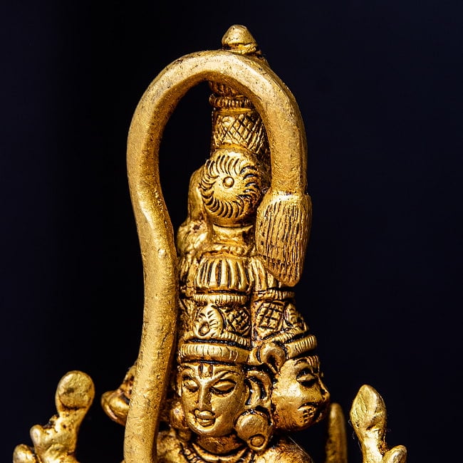パンチャムキ・ハヌマーン 五面ハヌマーン ハヌマン 立像 Panchamukhi Hanuman ブラス製 高さ:約13cm 15 - 尻尾の先など細かいところまで綺麗に作られています