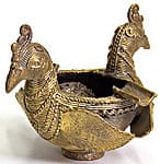 オリッサの真鍮製工芸品 - 鳥の灰皿の商品写真