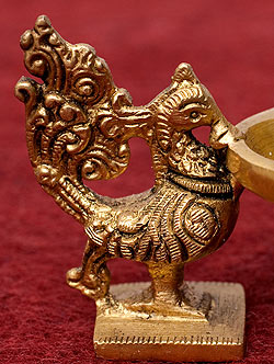 ピーコック2羽のオイルランプ - サブ4