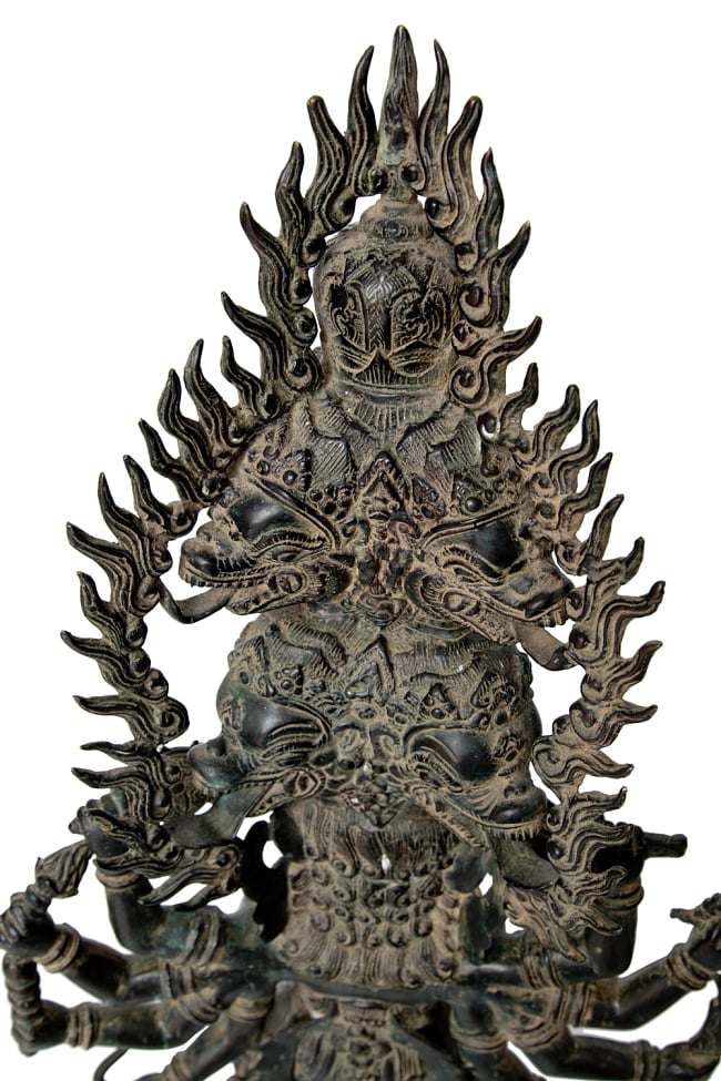 バリの神様像[73cm] 10 - 背面上部のアップです。　前面に負けないくらい手が込んでいます。