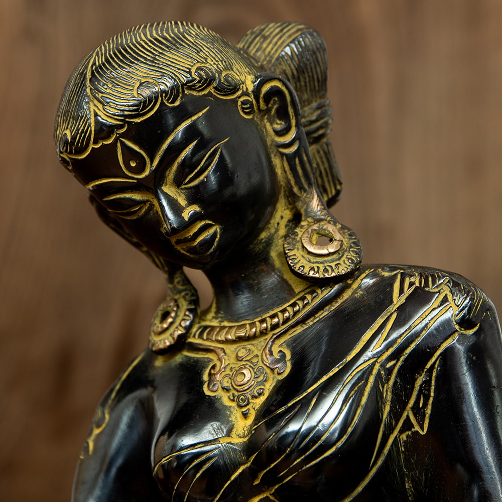 パールヴァティー像　金属製　8cm 　ー インドの小さな神さま ー パールヴァティー像 金属製 8cm ー インドの小さな神さま ー