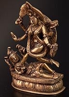 シヴァ神の腹の上で踊るカーリー[19cm]の商品写真