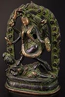 シヴァ神の腹の上で踊るカーリー[18cm]の商品写真