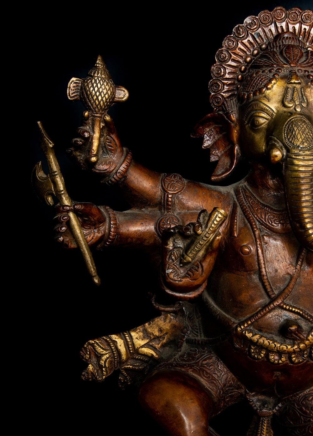 仏像 置物 ガネーシャ像 神様像 ダンシングガネーシャ 51cm インド