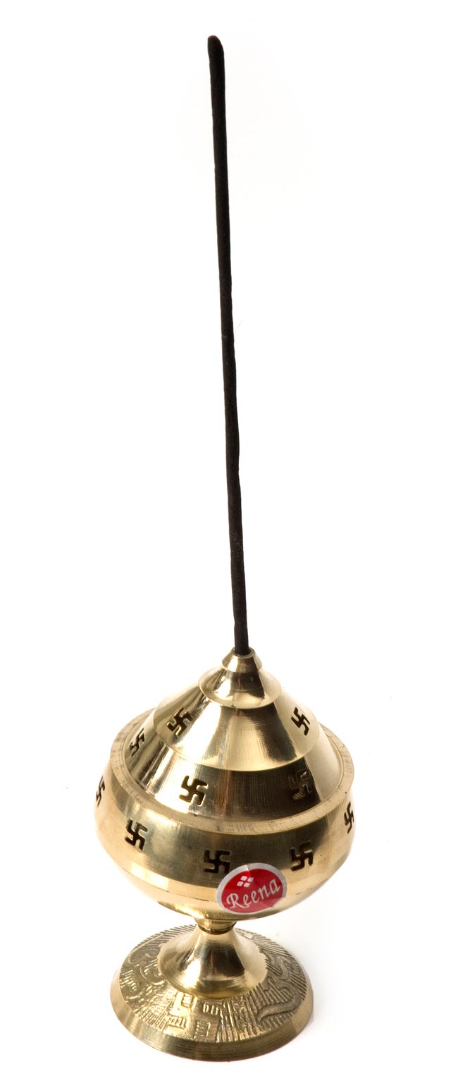 卍のランプシェード 【14cm】 5 - オイルランプとしての使用例です。