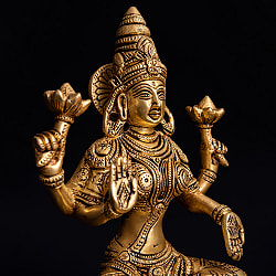 ブラス製 ラクシュミー像(高さ:約20.5cm) - サブ5