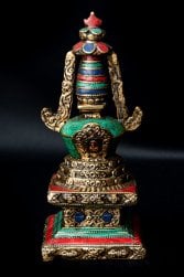 [大感謝祭セール]仏塔 - ストゥーパ 高さ：約17cm