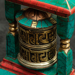 【高品質】ターコイズ装飾マニ車 [高さ：約13.5] - サブ2