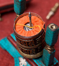 【高品質】ターコイズ装飾マニ車 [高さ：約13.5] - サブ5