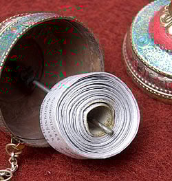 ターコイズ装飾　手持ちマニ車【長さ：23.5cm】 - サブ4