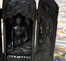 観音開きの阿弥陀如来像(20cm) - サブ5