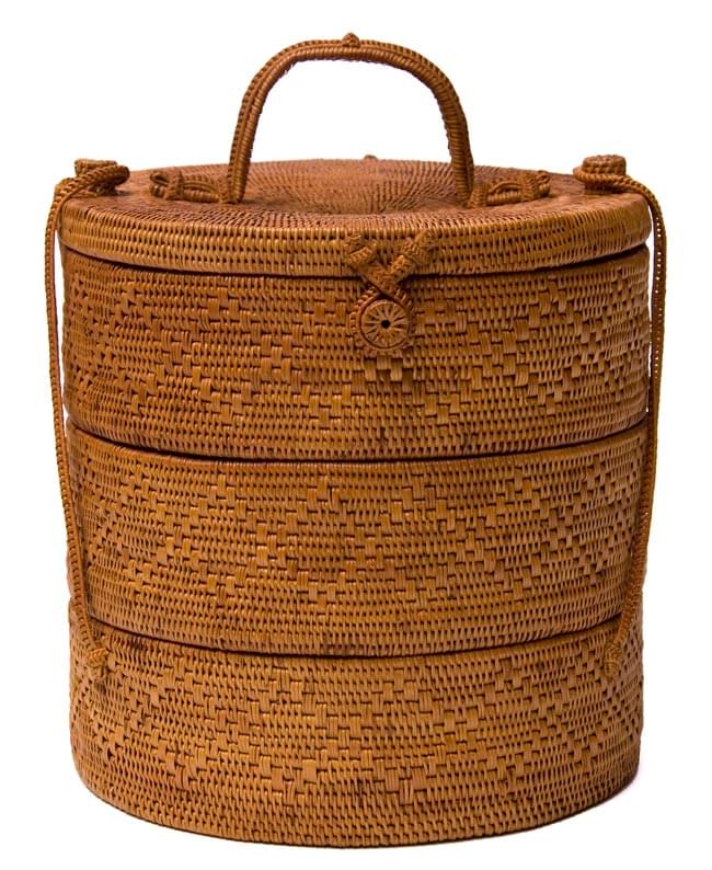 トゥガナン村のアタ 3段バスケット の通販[送料無料] - TIRAKITA.COM