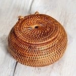 蓋付き丸型小物入れ - 【10cm×6.
