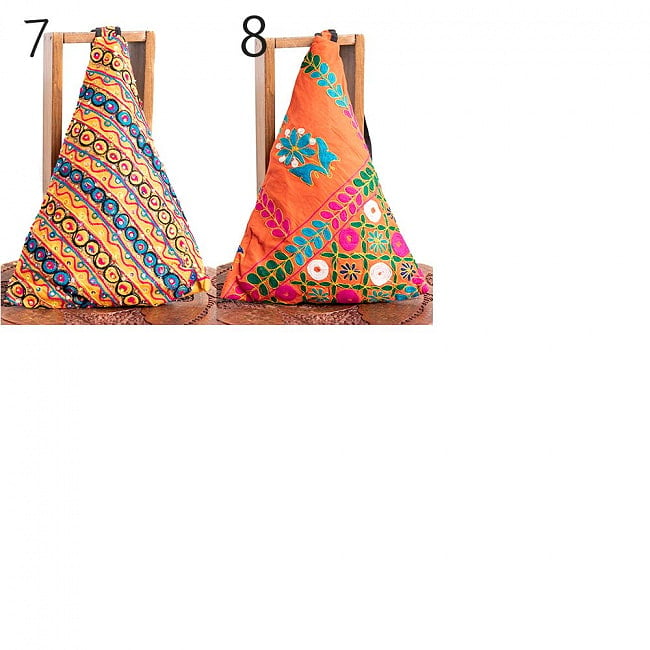 〔一点もの〕カッチ刺繍の三角ショルダーバッグ 12 - 選択7～選択8
