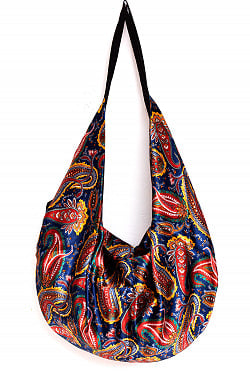 インドのサテンビッグショルダーバッグ - サブ2