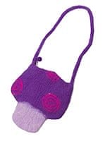 フェルトのきのこちゃんバッグ　紫の商品写真