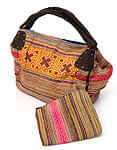 [一点物]モン族刺繍の大きなお出かけバッグ - 小【ポーチ付き】の商品写真