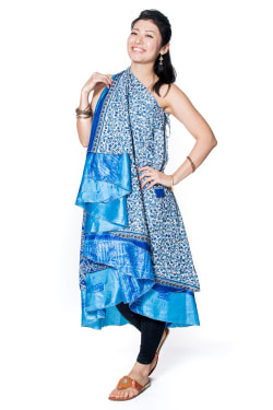 20通りの着方ができる魔法のスカート - 青系 - サブ4