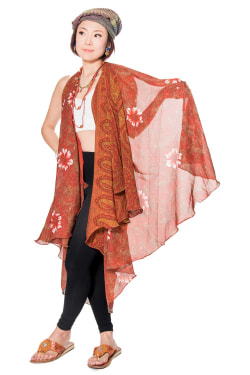 20通りの着方ができる魔法のスカート - 赤系 - サブ4