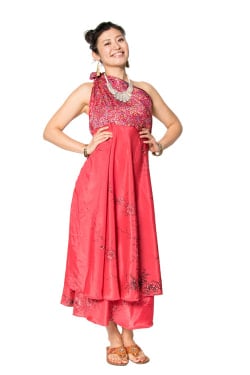 20通りの着方ができる魔法のスカート - 赤系 - サブ5