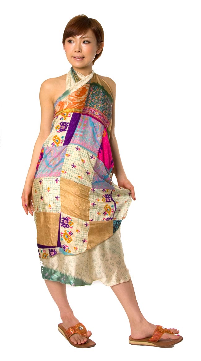 未使用】エルメスストライプスカートゴルチエ期マルチカラーエスニック