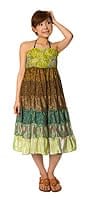 オールドサリーの２WAYスカート【ロング‐緑系】の商品写真