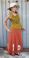 タイダイロング巻きスカート　オレンジの商品写真
