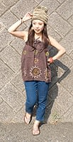 はなまる刺繍スカート -ショート