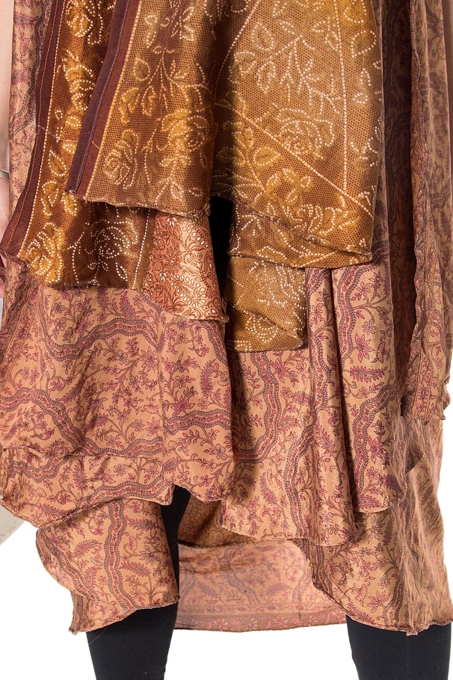 【1点もの】20通りの着方ができる魔法のスカート ブラウン系 A 3 - 柄の詳細をみてみました。