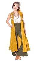 【1点もの】20通りの着方ができる魔法のスカート イエロー・オレンジ系 Dの商品写真