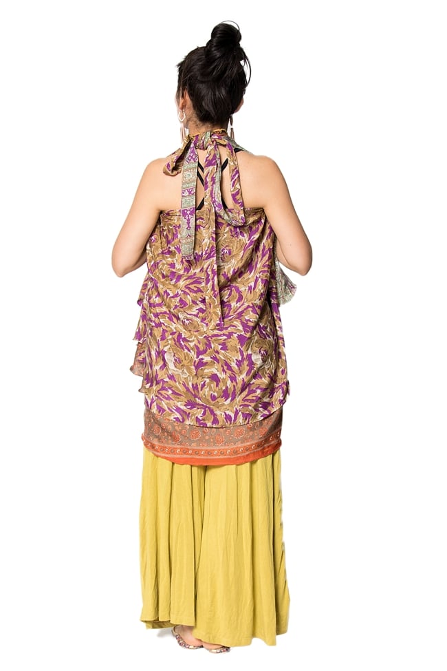 【1点もの】20通りの着方ができる魔法のスカート 紫系 1 3 - 柄の詳細をみてみました。