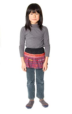 モン族の古布プリーツスカートミニ - サブ3