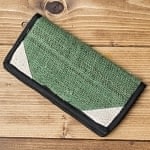 [ワケアリ]ネパールヘンプの長財布 - グリーンの商品写真